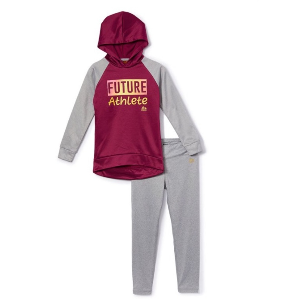 Raspberry & Grey Workout Hoodie Set 3T RBX
